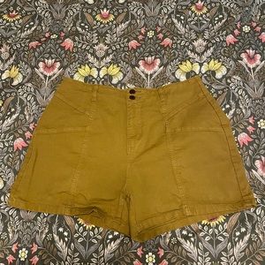 Chartreuse High Rise Shorts